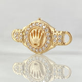 Herraje Correa Corona Circular 2.25gr / 2.6cm / Oro 18K