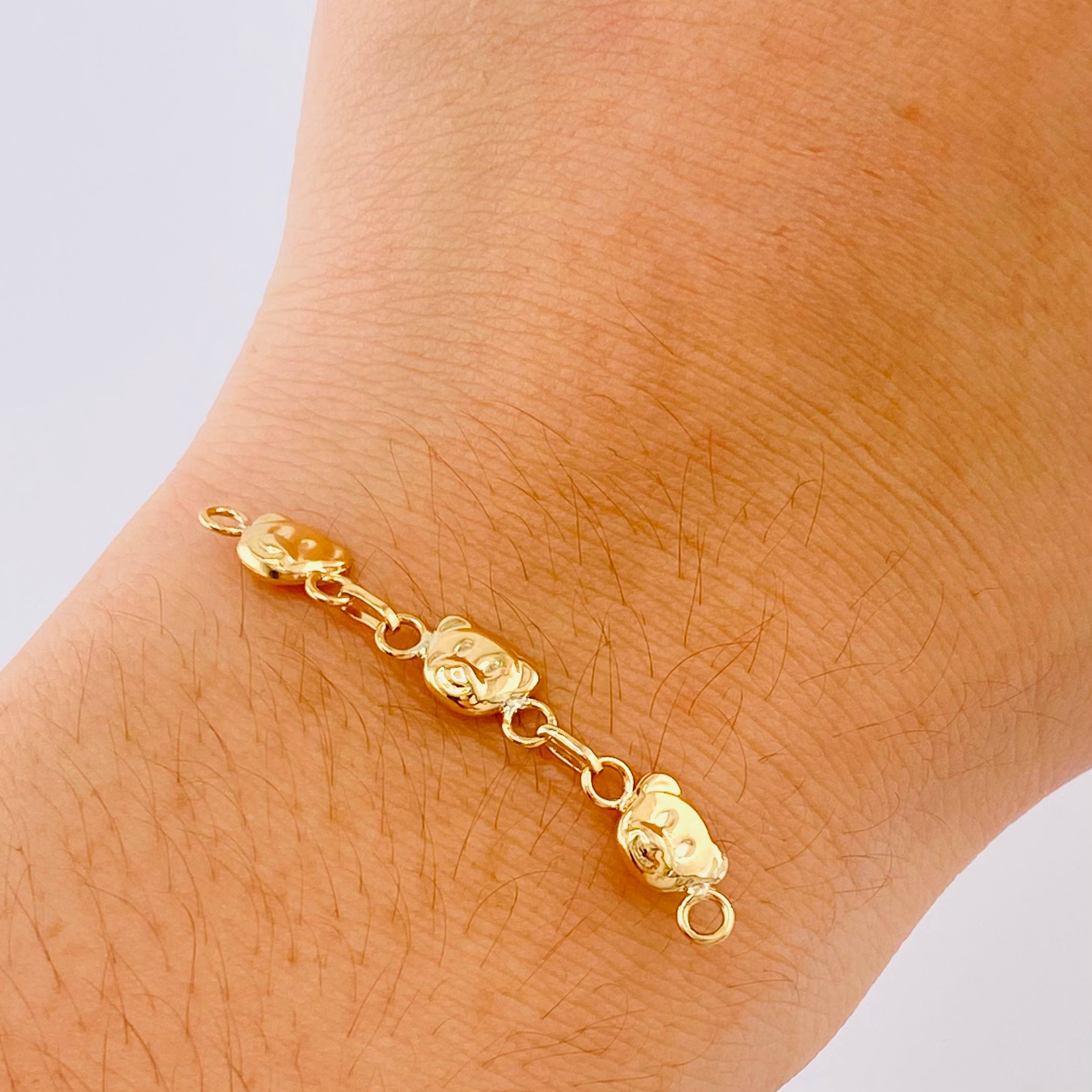 Herraje Retazo Cara De Oso 0.85 g / 4 cm Oro Amarillo 18K