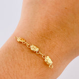 Herraje Retazo Cara de Oso 0.85gr / 4cm / Oro Amarillo 18K