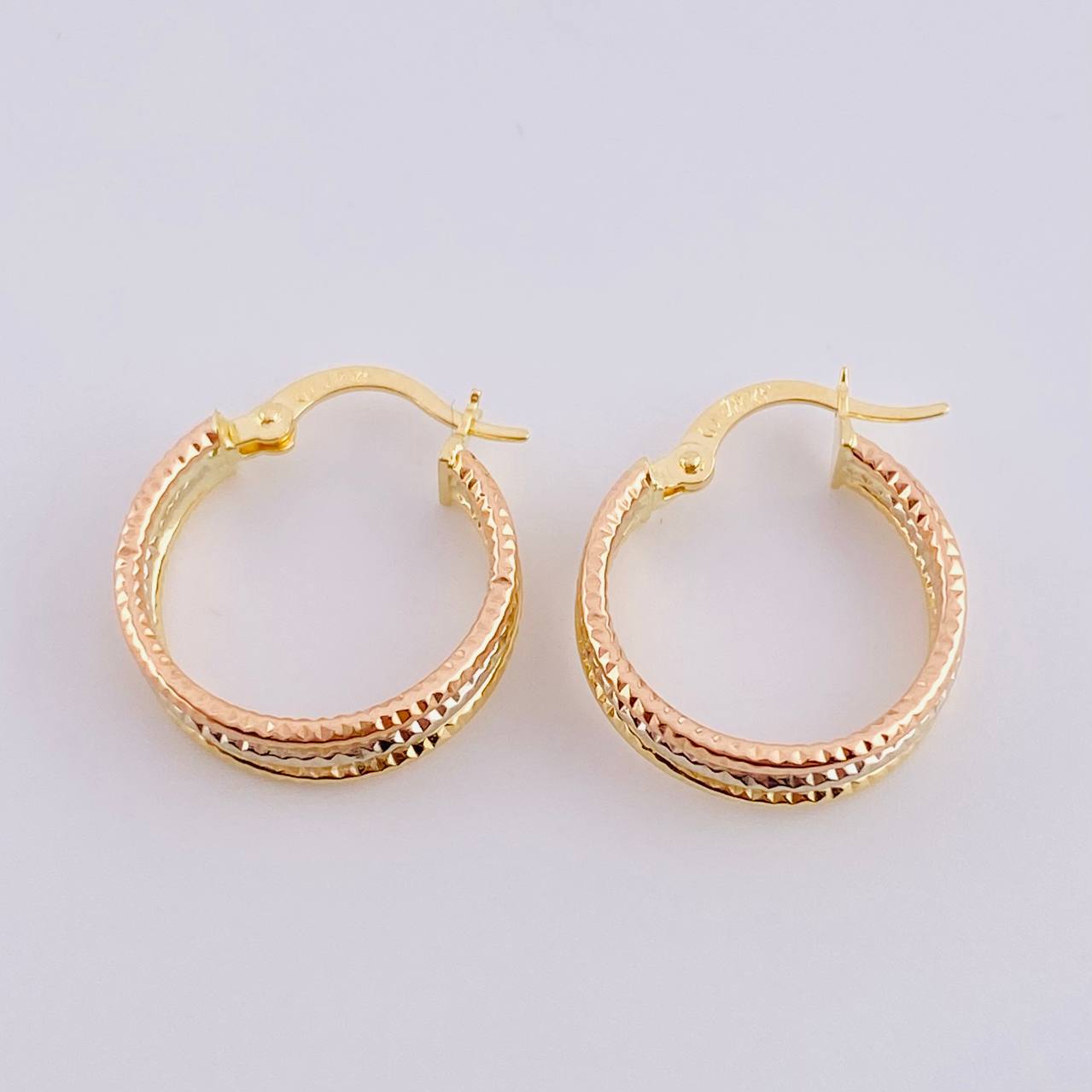 Candongas Aleja 1.8g / 2.1cm Tres Oros 18K