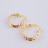 Candongas Aleja 1.8g / 2.1cm Tres Oros 18K