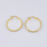 Candongas Carril Escamada 3.2 g / 3 cm Dos Oros Amarillo Blanco 18K