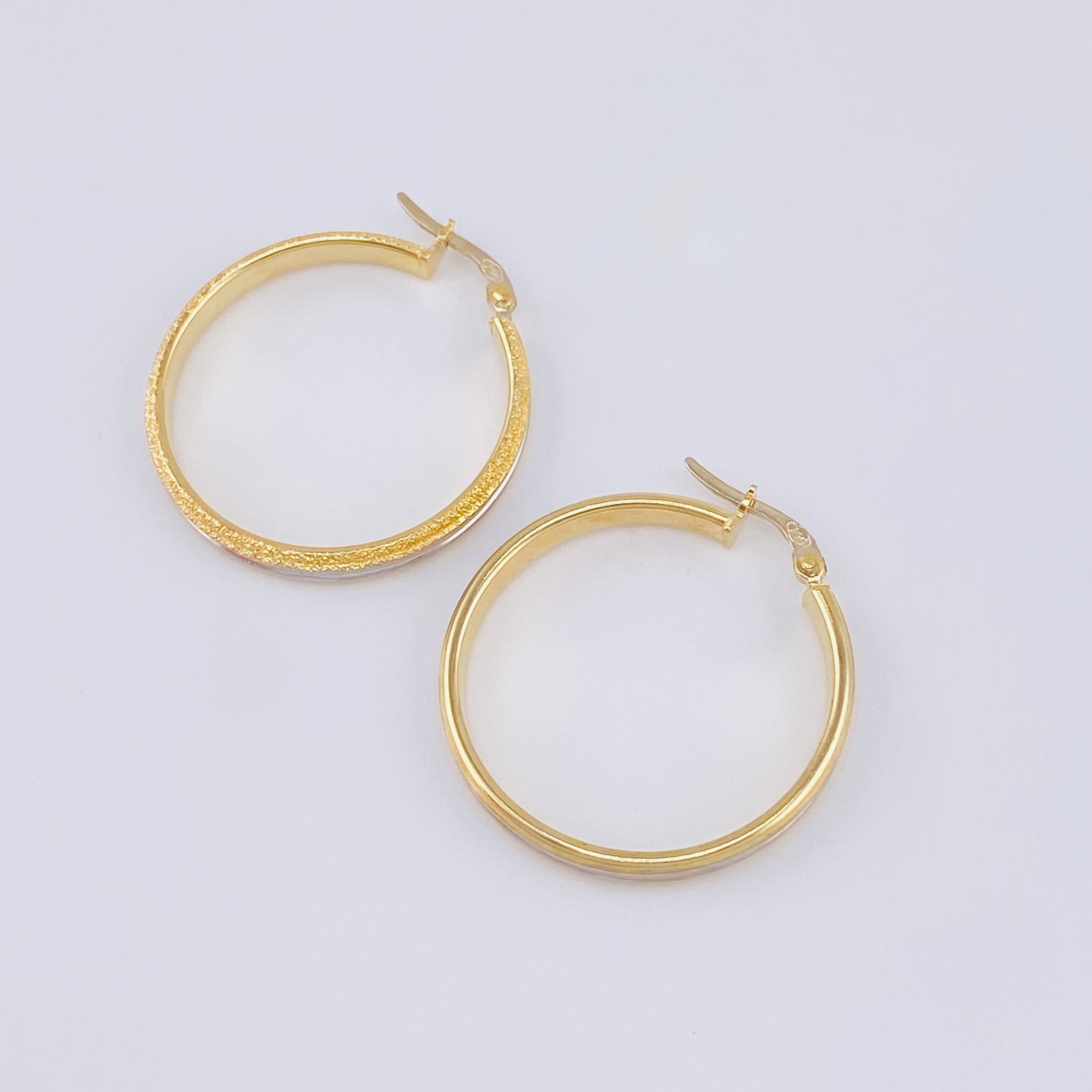 Candongas Carril Escamada 3.2 g / 3 cm Dos Oros Amarillo Blanco 18K
