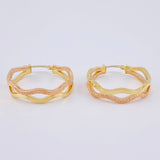Candongas Infi 3.4 g / 3 cm Dos Oros Amarillo Rosa 18K