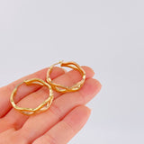 Candongas Infi 3.4 g / 3 cm Dos Oros Amarillo Rosa 18K