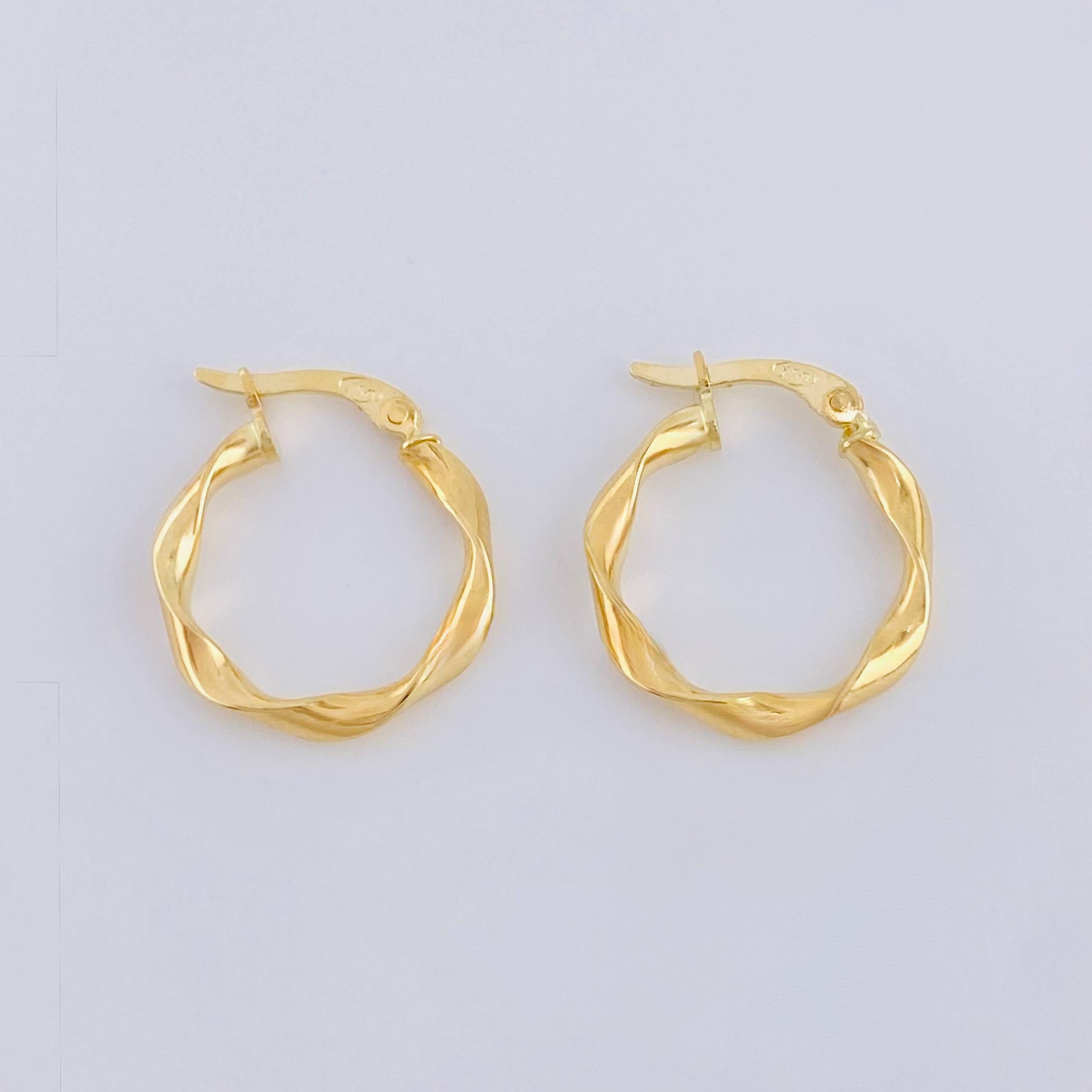 Candongas Melcocha 1.5 g / 2 cm Oro Amarillo 18K