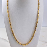 Cadena Rustica 13.5gr / 60cm / 4mm Oro Amarillo 18K &