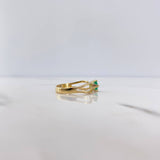 Anillo Solitario New Class 2.4gr / T7 / Esmeralda 39 Pts Oro Amarillo 18K (Joya) $