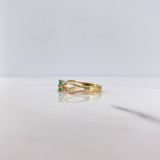 Anillo Solitario New Class 2.4gr / T7 / Esmeralda 39 Pts Oro Amarillo 18K (Joya) $