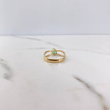 Anillo Solitario New Class 2.4gr / T7 / Esmeralda 39 Pts Oro Amarillo 18K (Joya) $