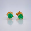 Topos Cuatro Garras Esmeralda 1gr / Oro Amarillo 18K &