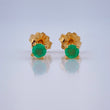 Topos Cuatro Garras Esmeralda 0.85gr / Oro Amarillo 18K &