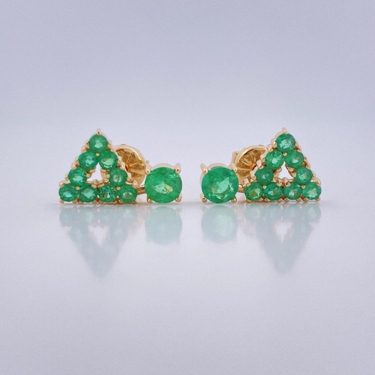 Topos Figuras Esmeraldas Esmeraldas 2.6gr / Oro Amarillo 18K &