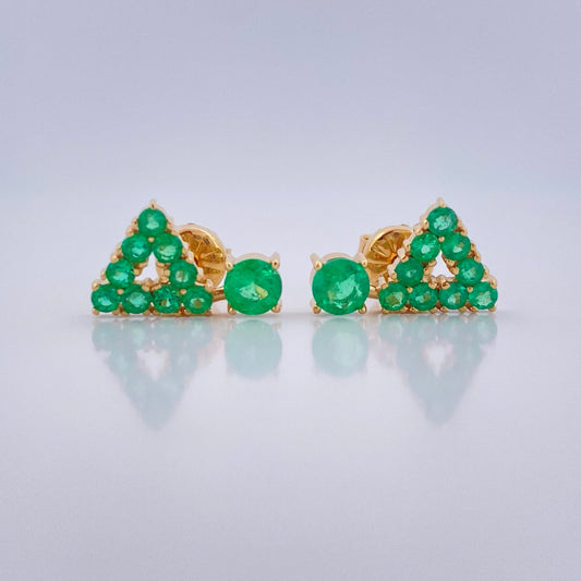 Topos Figuras Esmeraldas Esmeraldas 2.6gr / Oro Amarillo 18K &