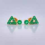 Topos Figuras Esmeraldas Esmeraldas 2.6gr / Oro Amarillo 18K &