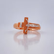 Anillo Jesus 4.5gr / T8 1/2 / Dos Oros Blanco Rosa 18K $