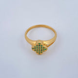 Anillo Trebol 2.4gr / T6 1/2 / Oro Amarillo 18K $