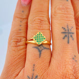 Anillo Trebol 2.4gr / T6 1/2 / Oro Amarillo 18K $