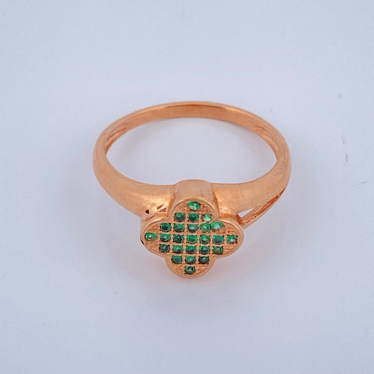 Anillo Trebol 2.5gr / T5 1/4 / Oro Rosa 18K $