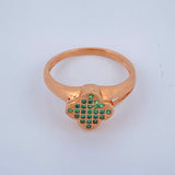Anillo Trebol 2.5gr / T5 1/4 / Oro Rosa 18K $