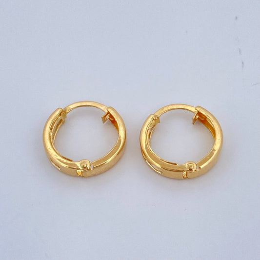 Candongas Carril 0.85gr / 1.1cm / Oro Amarillo 18K $
