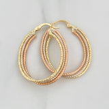 Candongas Daki Curvas 2.75 g / 3.5 cm Tres Oros 18K