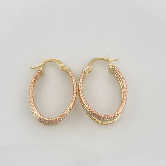 Candongas Daki Ovaladas 1.9 g / 2.5 cm Tres Oros 18K