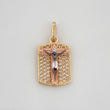 Dije Placa Cruz Cristo Milagroso De Buga 2.45 g / 2.3 cm Cuatro Oros 18K