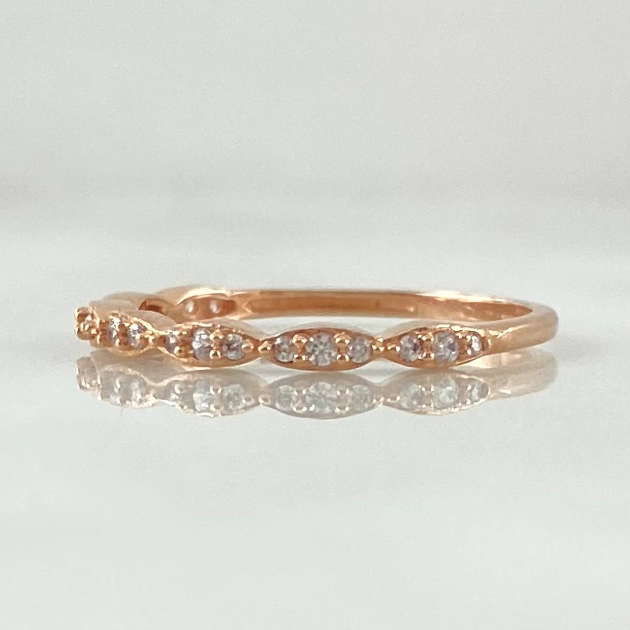 Anillo Linea De Ojos 1.5gr / T7 1/2 / Oro 18K