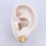 Topos Trébol VCyA 2.5gr / 8mm Diamantado Borde Punteado Oro Amarillo Nac.Esp. 18K ©