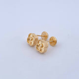 Topos Trébol VCyA 1.35gr / 6mm Diamantado Borde Punteado Oro Amarillo Nac.Esp. 18K ©