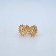 Topos Virgen De Guadalupe 1gr / 8mm / Circones Blancos Oro Amarillo 18K