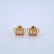 Topos Corona Estrella 1.5gr / 9mm / Circones Blancos Fucsias Oro Amarillo 18K
