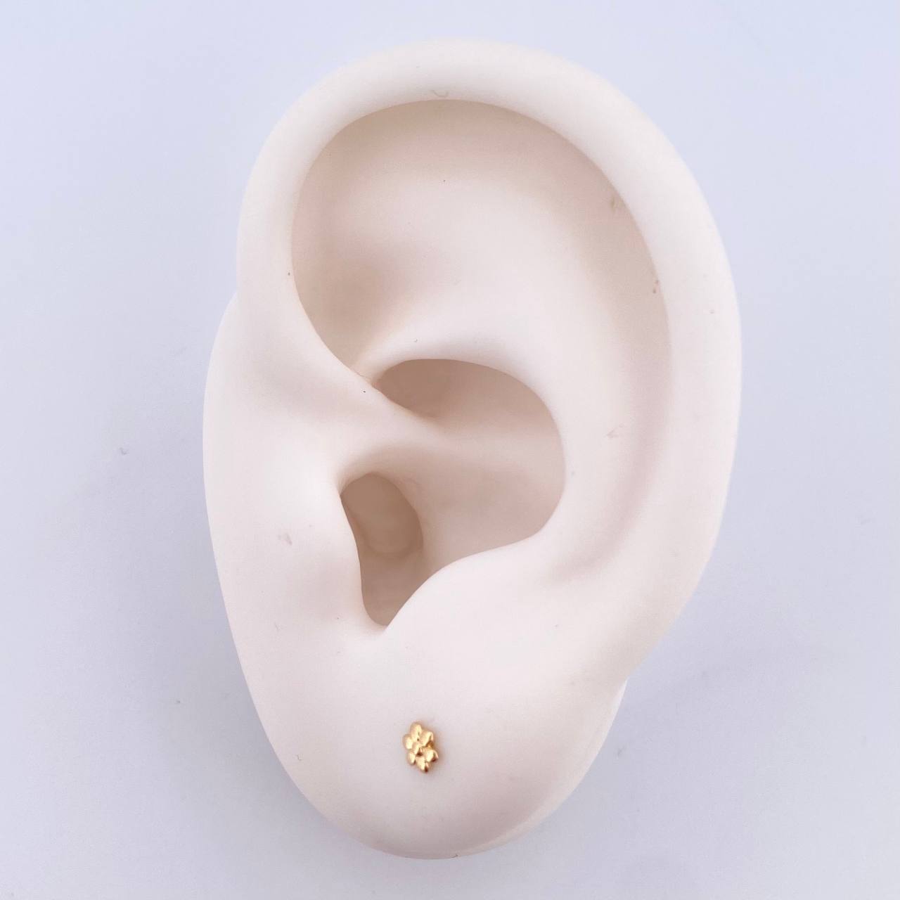 Topos Flor 0.45gr / 3mm Lisa Oro Amarillo 18K ©
