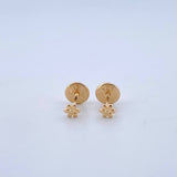 Topos Flor Lisa 0.45gr / 3mm Oro Amarillo 18K