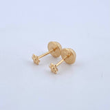 Topos Flor 0.45gr / 3mm Lisa Oro Amarillo 18K ©