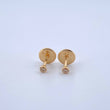 Topos Bisel 0.4gr / 2mm Circon Blanco Oro Amarillo 18K ©