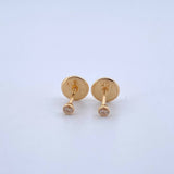 Topos Bisel 0.4gr / 2mm Circon Blanco Oro Amarillo 18K ©