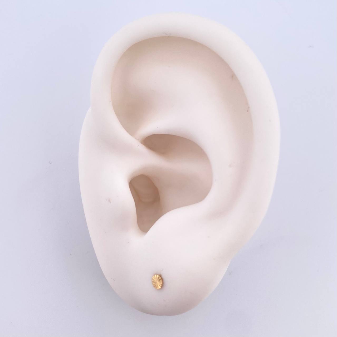 Topos circulo 0.4gr / 3mm Diamantados Oro Amarillo 18K