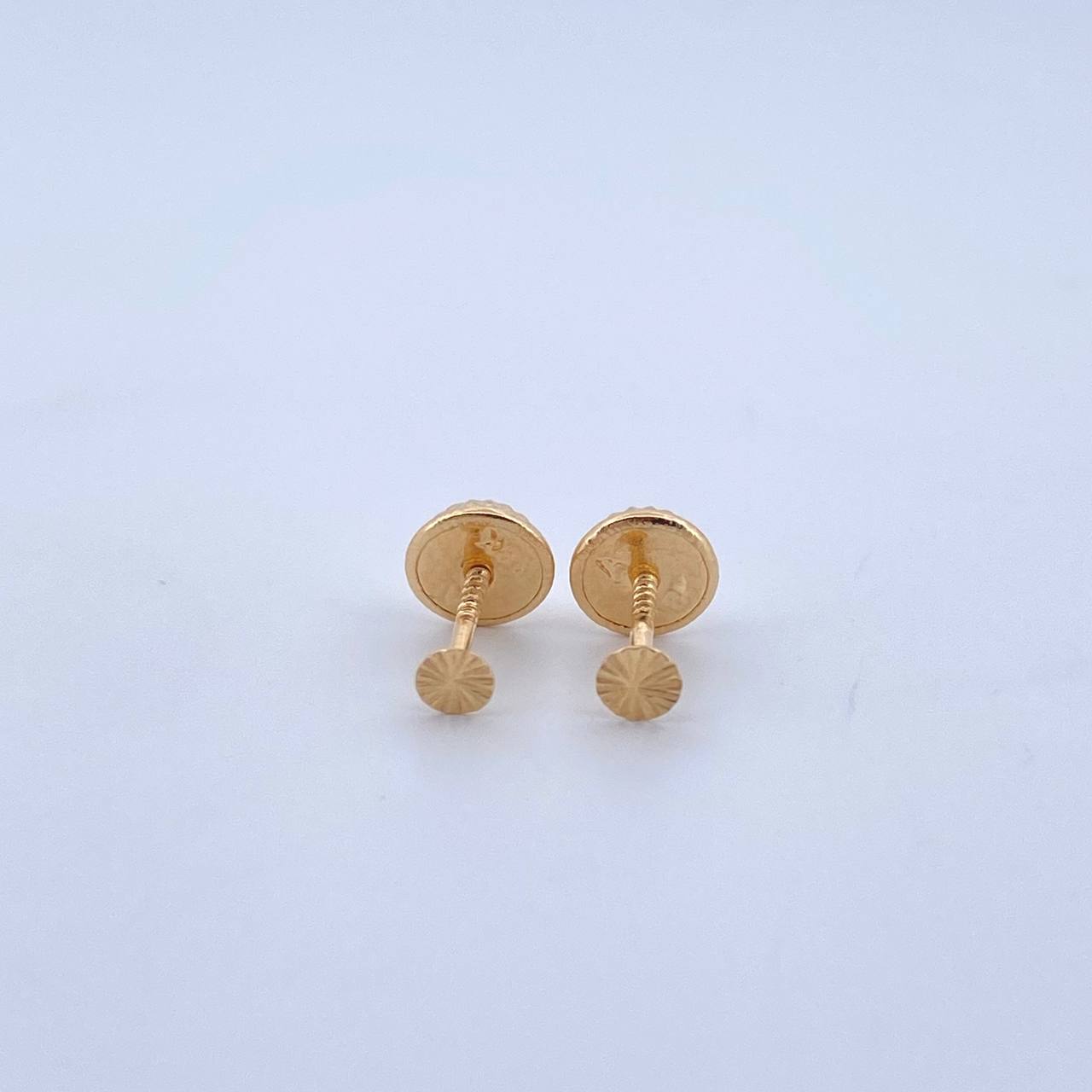 Topos Circulo 0.4gr / 3mm Diamantado Oro Amarillo 18K ©