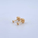 Topos circulo 0.4gr / 3mm Diamantados Oro Amarillo 18K