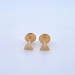 Topos Triangulo 0.45gr / 4mm Diamantado Oro Amarillo 18K ©