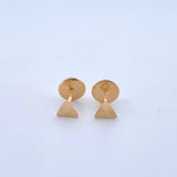 Topos Triangulo 0.45gr / 4mm Diamantado Oro Amarillo 18K ©