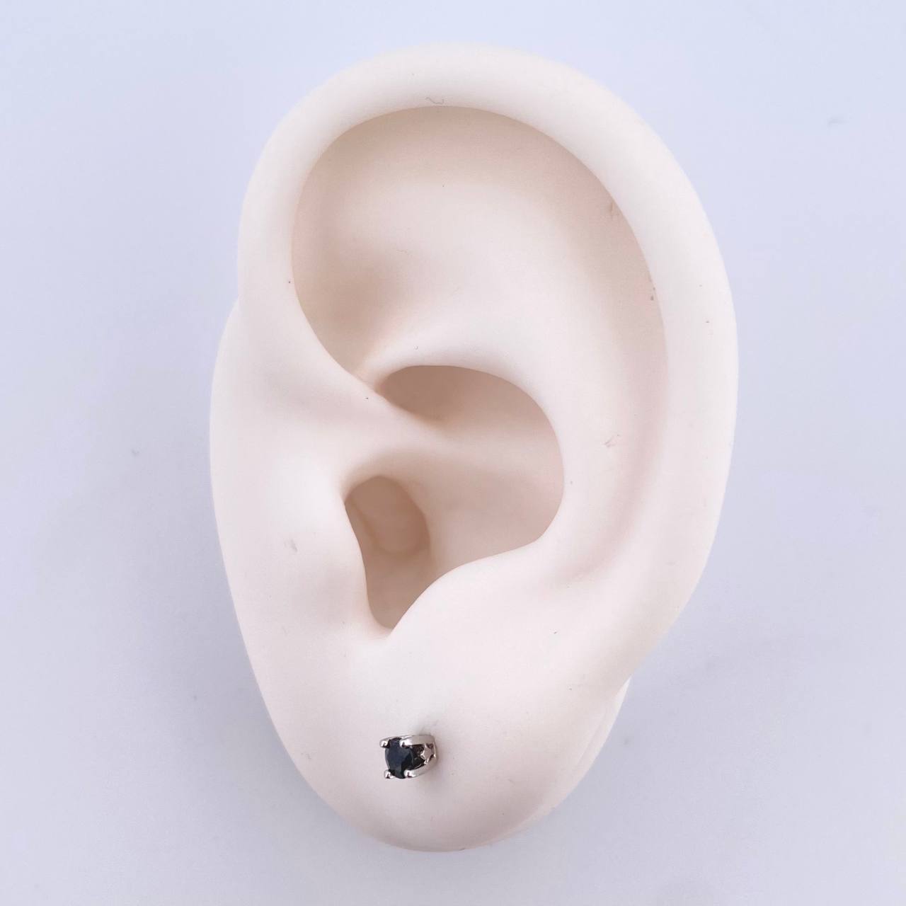 Topos Piedra 0.8gr / 3mm Zafiros 28Pts Broche Mariposa Oro Blanco 18K (Joya) ©