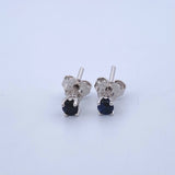 Topos Piedra 0.8gr / 3mm Zafiros 28Pts Broche Mariposa Oro Blanco 18K (Joya) ©