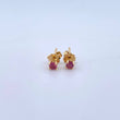 Topos Piedra 0.9gr / 3mm Rubíes 35Pts Broche Mariposa Oro Amarillo 18K (Joya) ©