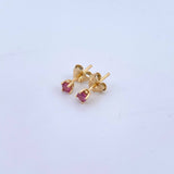Topos Piedra 0.9gr / 3mm Rubíes 35Pts Broche Mariposa Oro Amarillo 18K (Joya) ©