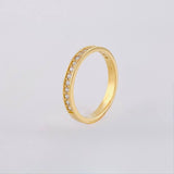 Anillo Argolla Carril Tupido 2.9 g / T7 1/2 Oro Amarillo