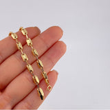 Tobillera Rustico Texturizados 4.4 g / 26.5 cm / 4.2 mm Oro Amarillo 18K