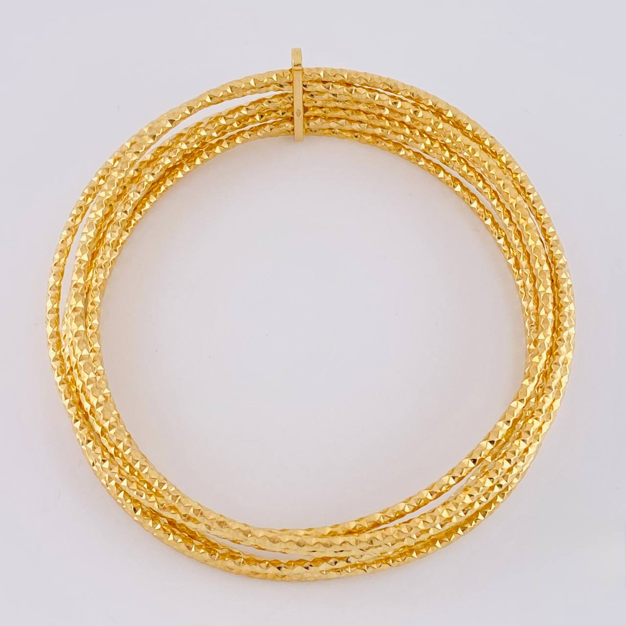 Pulso 7 Aros Diamantado 12.25 g / 20.5 cm / 2.05 mm Oro Amarillo 18K